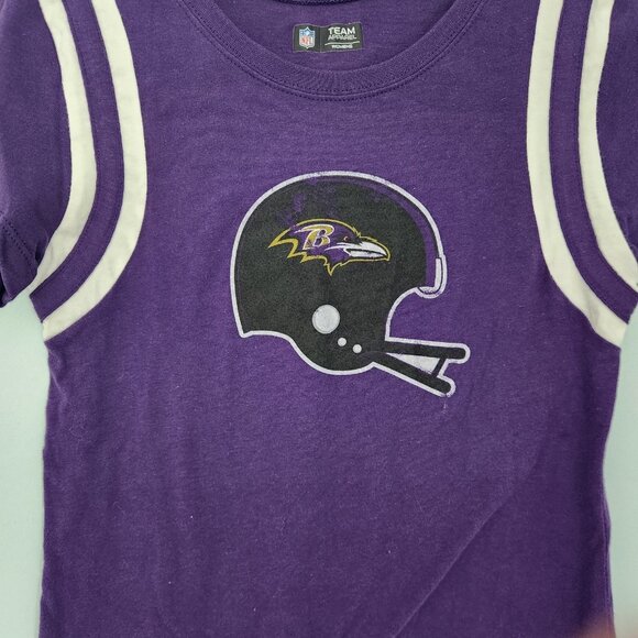 Baltimore Ravens T-Shirt NFL Team Apparel Purple Crew Neck Womens Size Large EUC - Picture 4 of 9